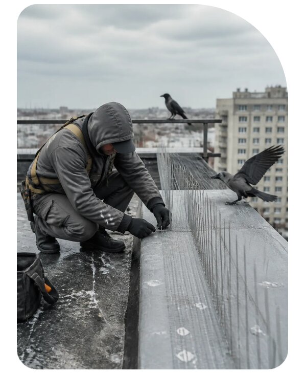 Защита от ворон под ключ в Ртищеве по цене от 5108 р. | Сенат-Ртщ